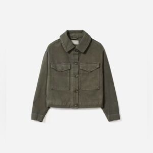 Everlane Women’s “Moleskin Utility Jacket” - Kalamata Olive